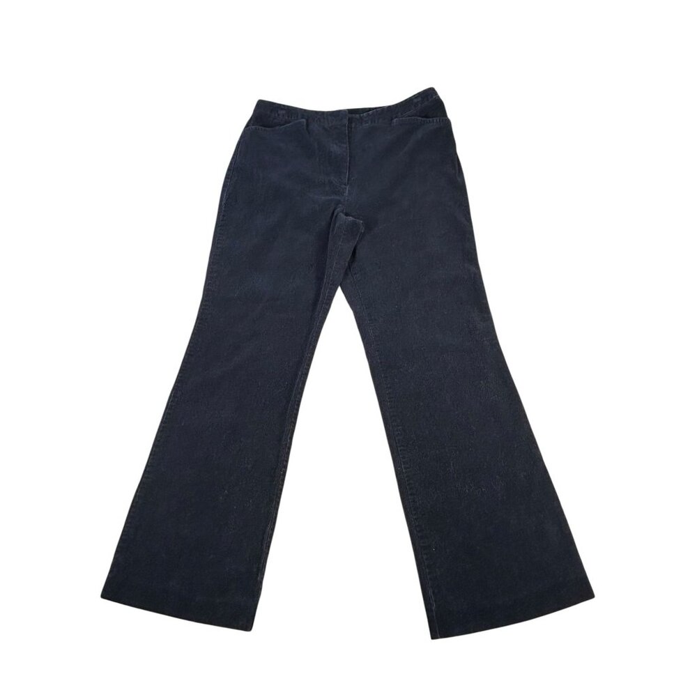 Ann Taylor LOFT Petites Black Corduroy Pants Women's Sz 12P Stretch Soft Pockets